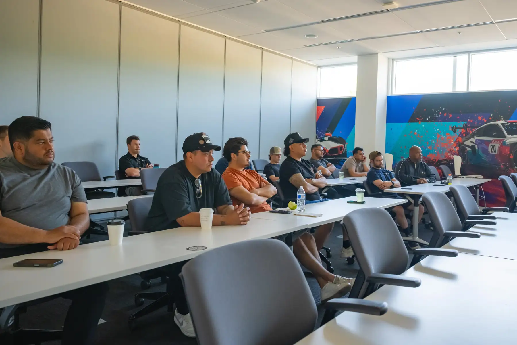 Students seated in the classroom during a briefing