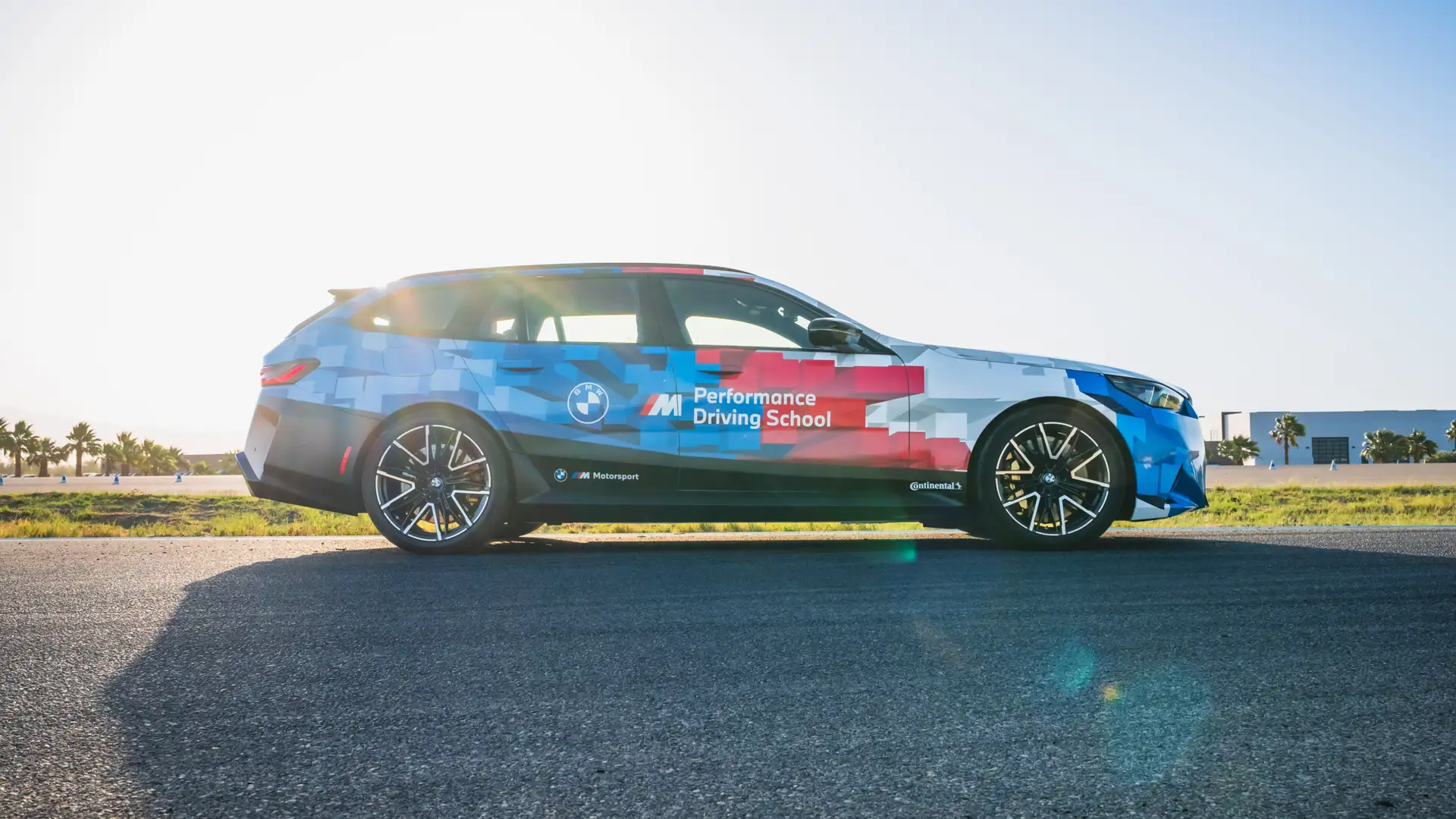 BMW M5 Touring parked on track